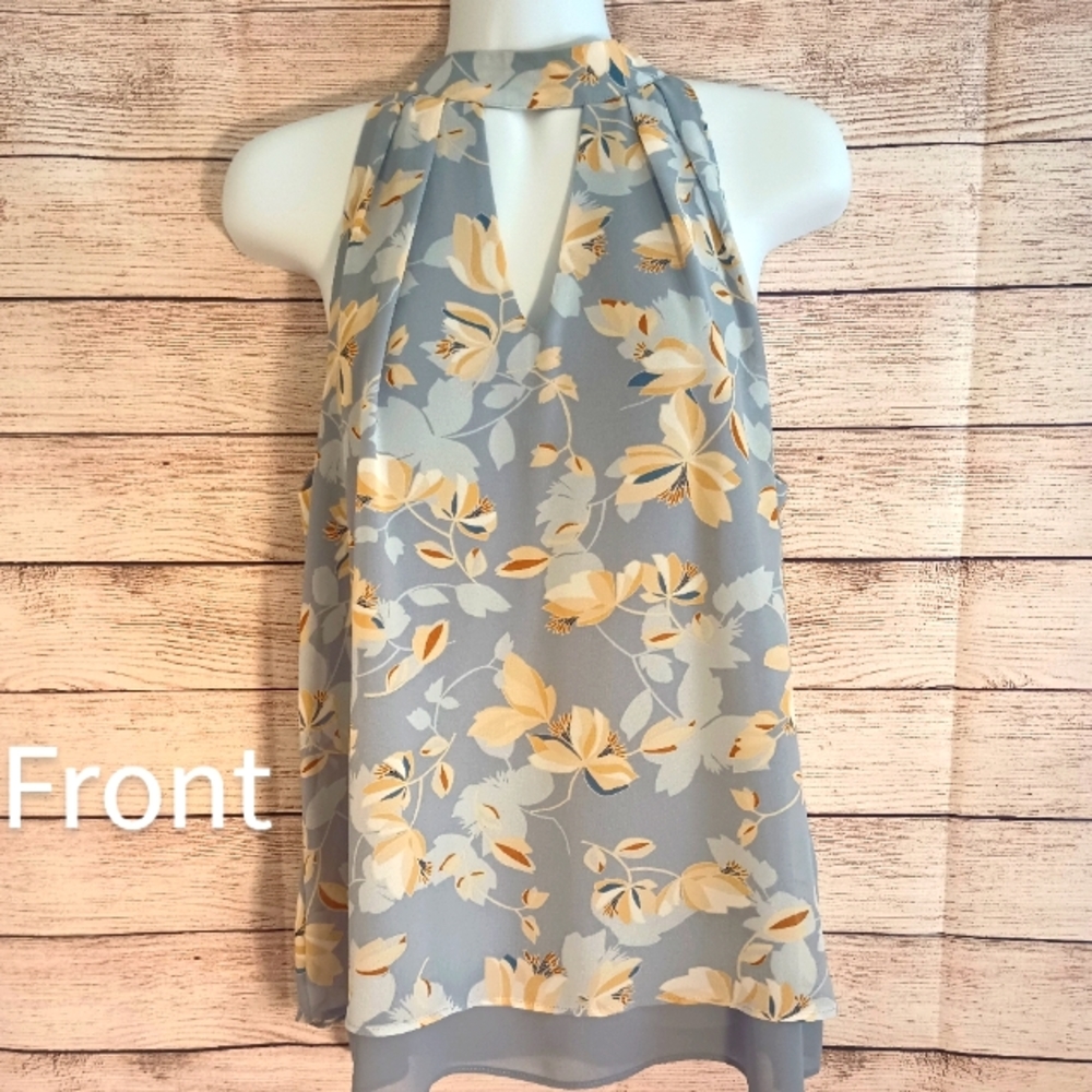 Sleeveless Rose & Olive top